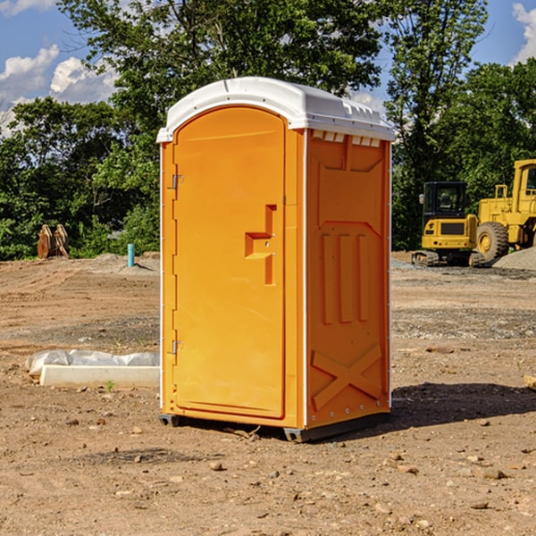 how often are the porta potties cleaned and serviced during a rental period in Watts Mills